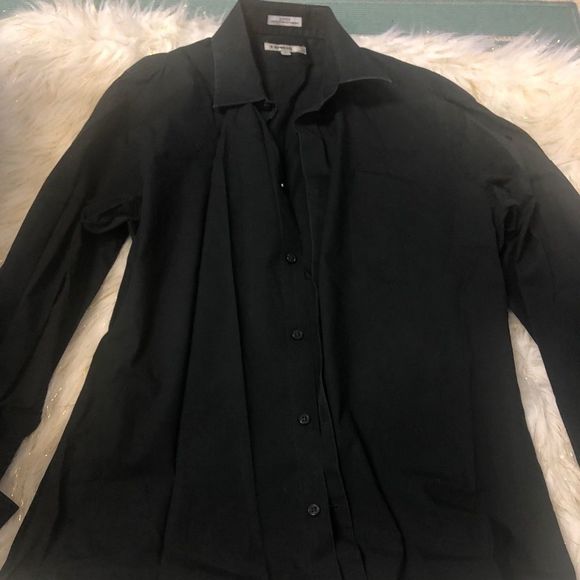 Express Other - Express fitted long sleeve button up shirt black M